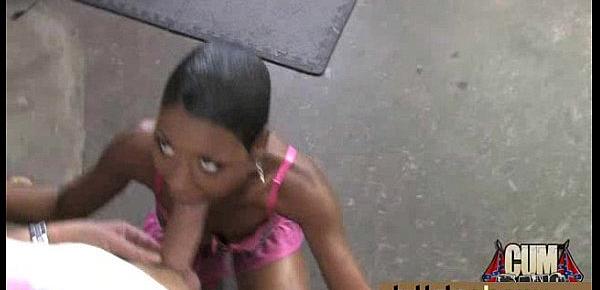  Dirty Ebony Whore Banged And Covered In Cum - Interracial 4